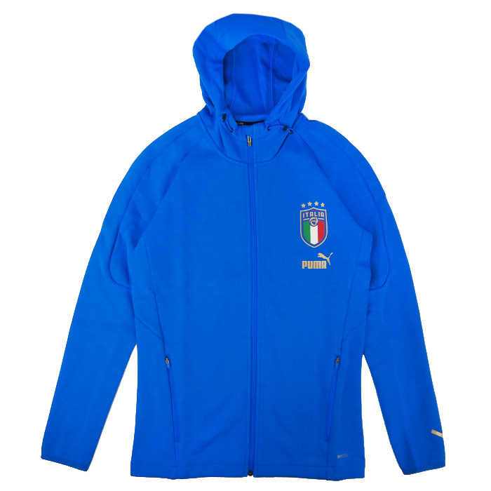 イタリア代表 2022 カジュアルズ フーデッドジャケット(ブルー)【PUMA