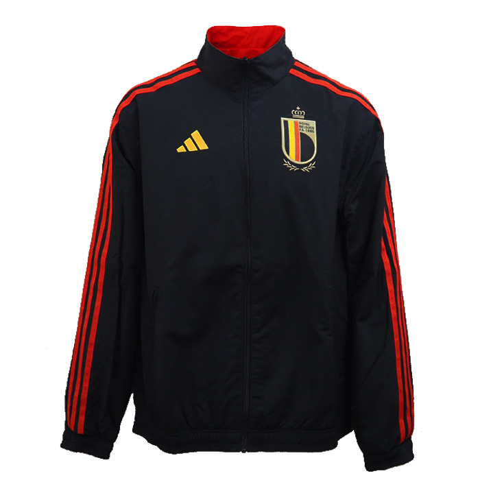 ベルギー代表 2022 アンセムジャケット(ブラック×レッド)【adidas