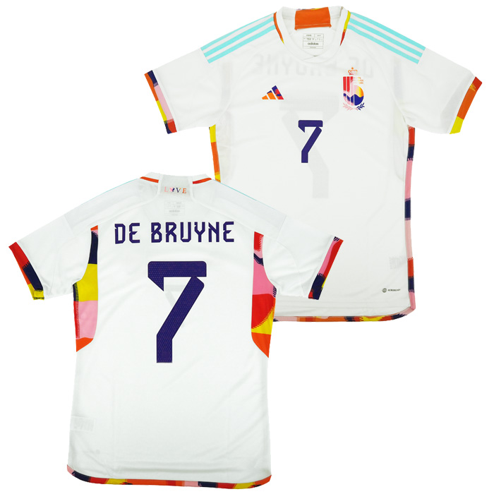 ベルギー代表 2022 アウェイ 半袖 ユニフォーム No.7 デ・ブルイネ 