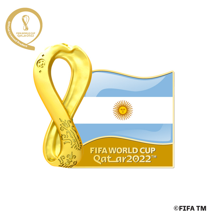 2022 FIFAワールドカップ(W杯)カタール オフィシャル エンブレム ピンバッジ (アルゼンチン)(F22-PN-0034/ARGENTINA)  | サッカーショップfcFA｜海外サッカーユニフォーム・アパレル・グッズ通販