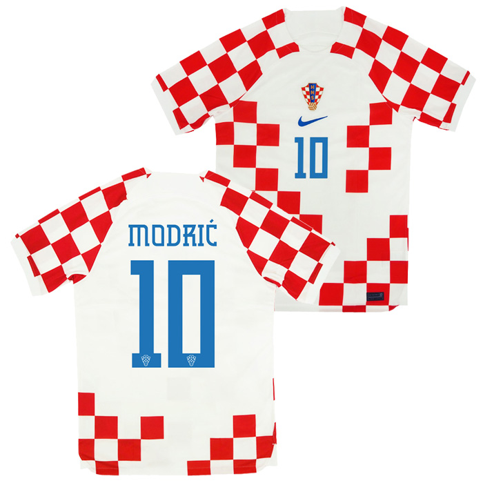 クロアチア代表 2022 ホーム 半袖 ユニフォーム No.10 モドリッチ 
