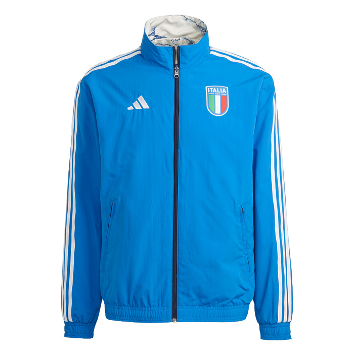 イタリア代表 2023 アンセムジャケット（ブルー×ホワイト）【adidas/アディダス】(HT2186)