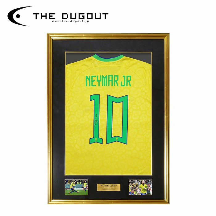 ネイマール 直筆サイン入り ブラジル代表 2022 ホーム ユニフォーム 特製フレーム【THE DUGOUT/ザ・ダグアウト】(TDNS22231FR)【予約：ご注文後4週間〜待ち】
