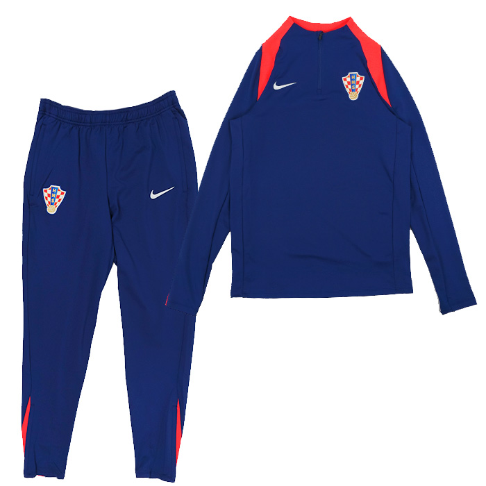 クロアチア代表 2024 Dri-FIT Strike ドリルトップ＆KPパンツ 上下セット(ネイビー)【NIKE/ナイキ】(FQ8649-455&FQ8652-492)