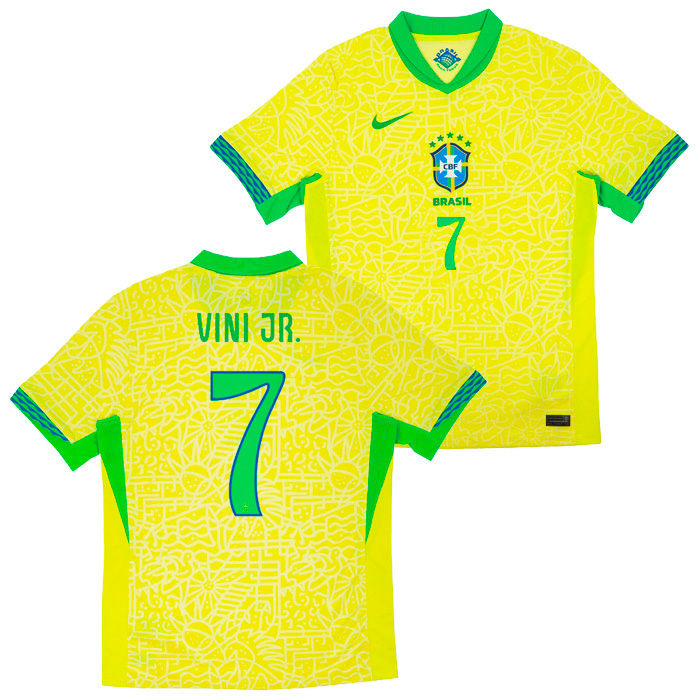 ブラジル代表 2024 ホーム 半袖 ユニフォーム No.7 ヴィニシウスJR【NIKE/ナイキ】(FJ4284-706/7V) |  サッカーショップfcFA｜海外サッカーユニフォーム・アパレル・グッズ通販