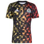 adidas ニューカッスル　トレーニングシャツ　プラシャツ　練習着　新品 ニューカッスル 25-26 プレマッチシャツ 半袖(ブラック×イエロー