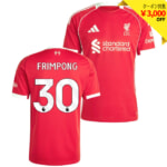 リバプール 25-26 ホーム 半袖 ユニフォーム No.30 フリンポン【adidas